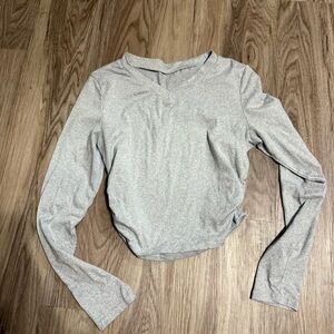 Gray Long Sleeve Women's Top